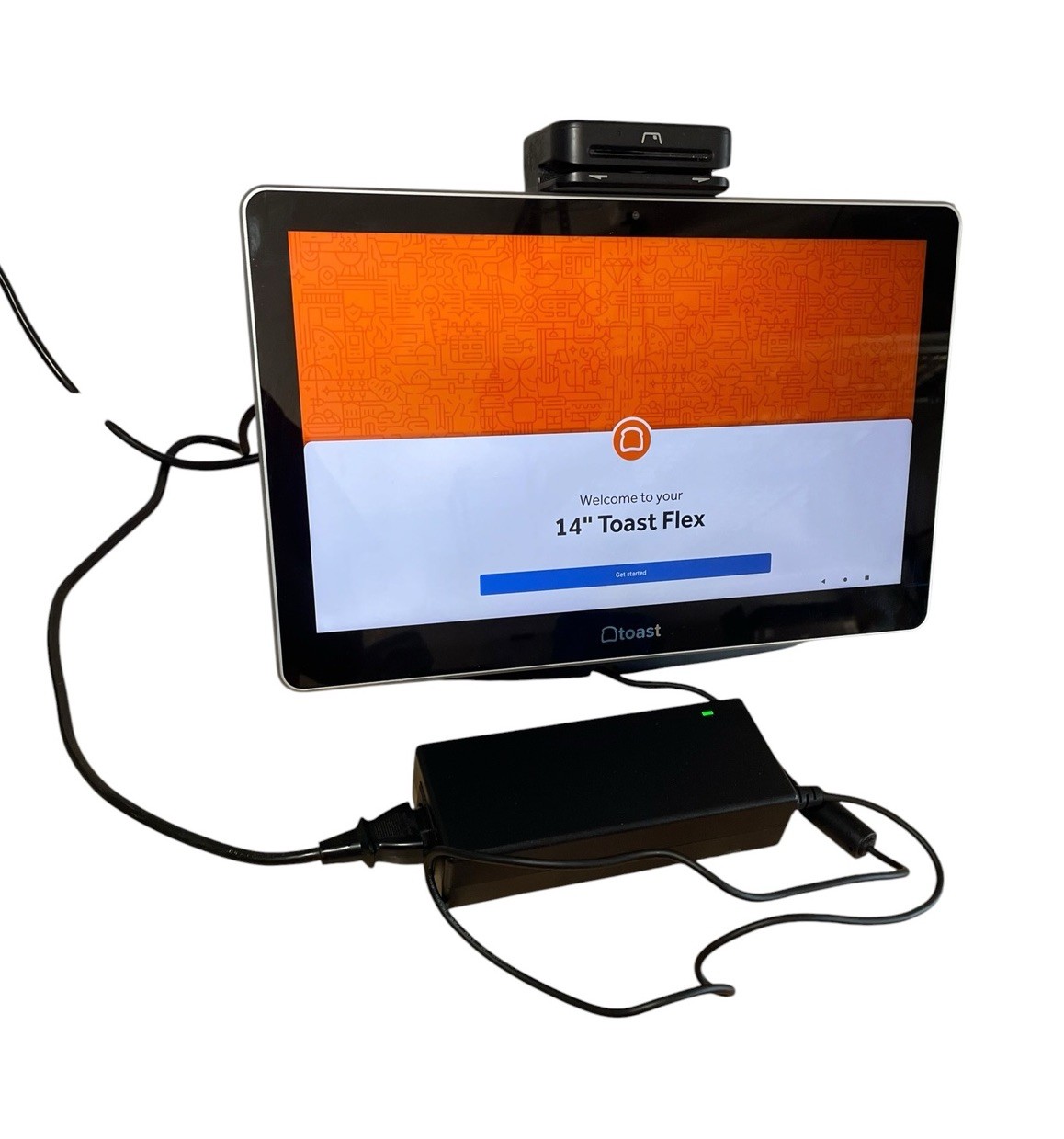 Toast Flex 14 POS Terminal TT200 MSR Reader Stand w/Power Supply