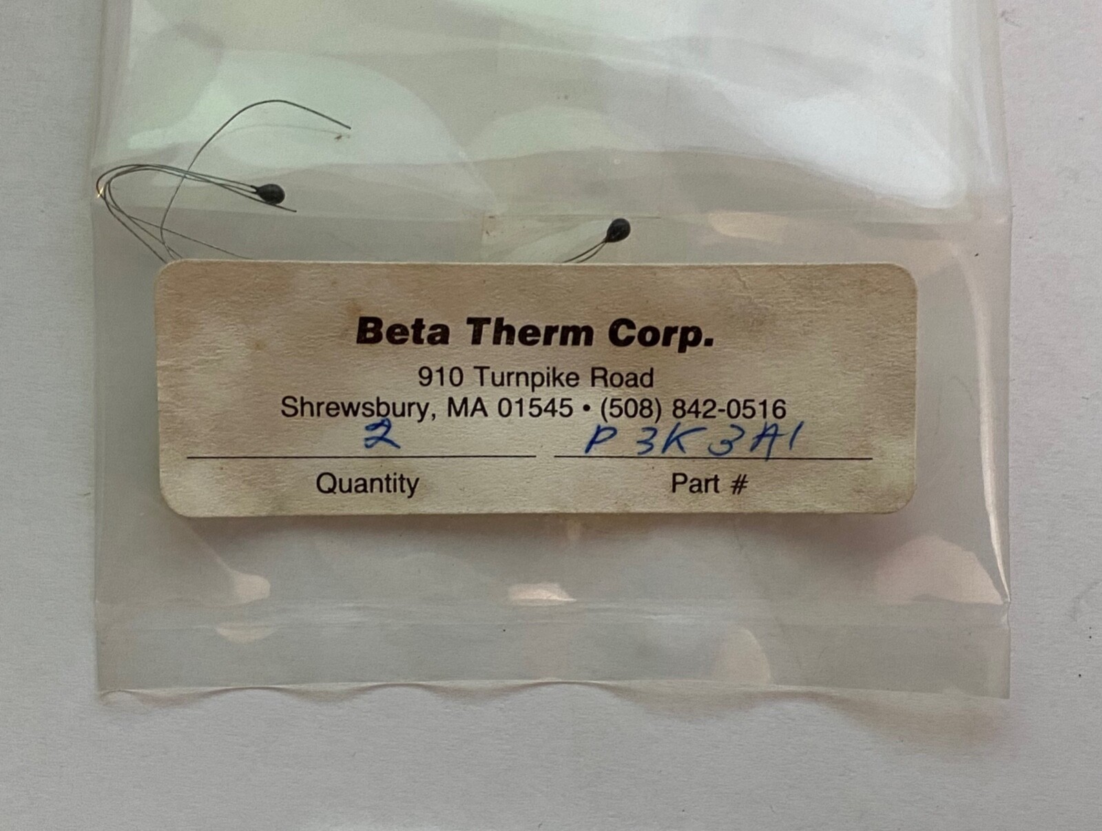 Betatherm P3K3A1 Thermistor, NOS, Lot of 2 pcs.