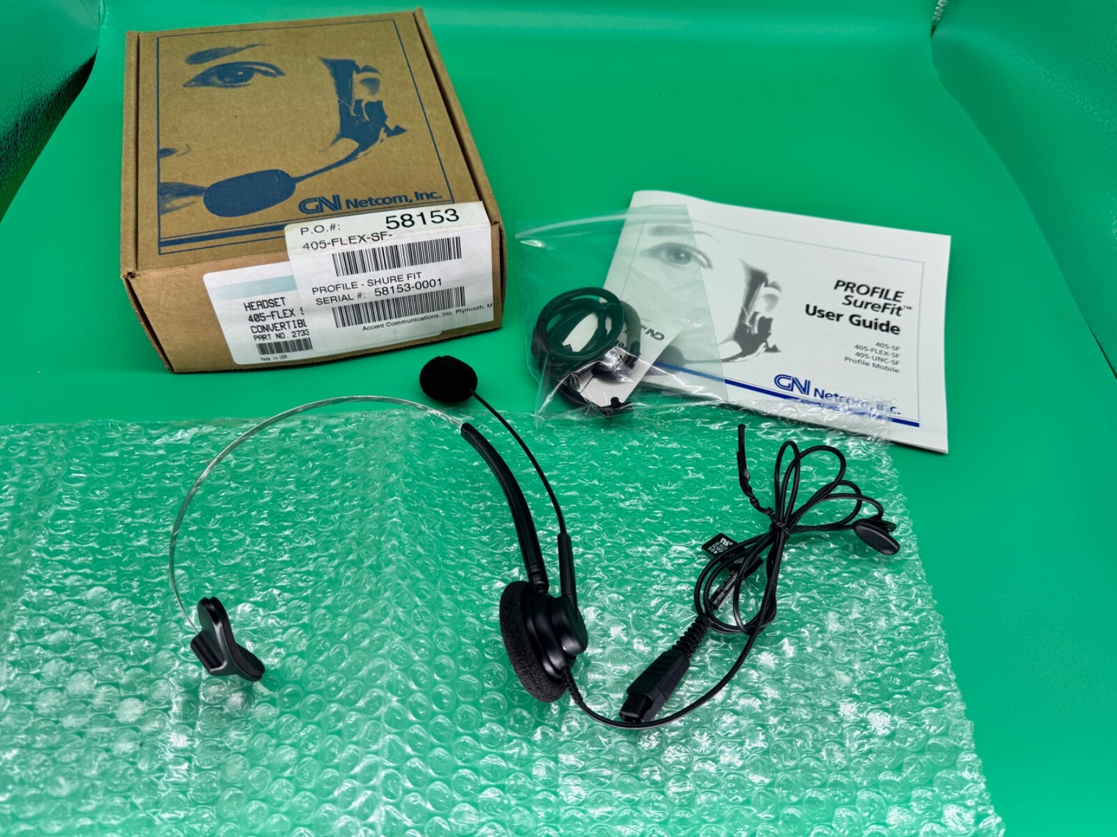 GN Netcom Profile SureFit Business Telephone Headset 405 Flex SF (NEW IN BOX)