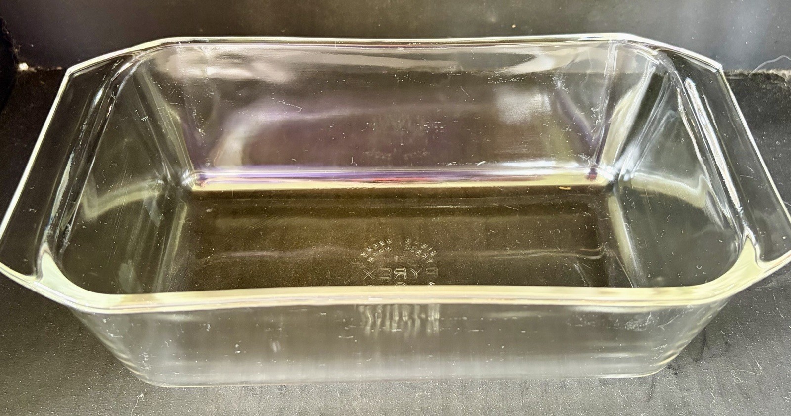Vtg Clear Glass PYREX 215-B 9x5x3 Loaf Pan Bread Meat Baking Dish USA EUC