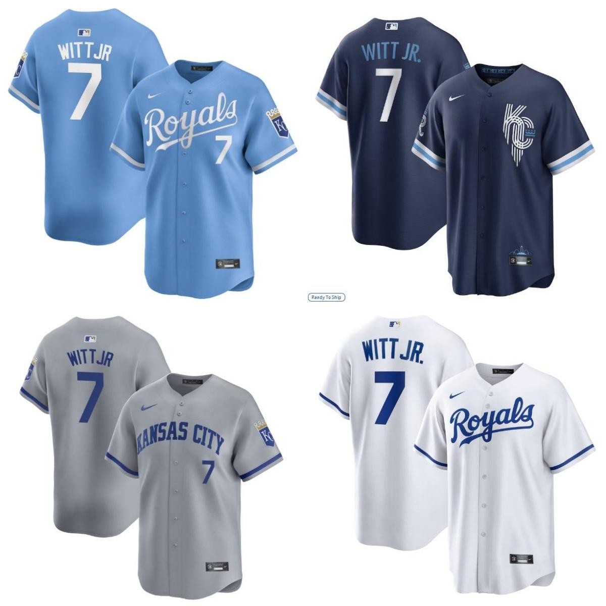 Bobby Witt Jr. Royals All stitched Jersey