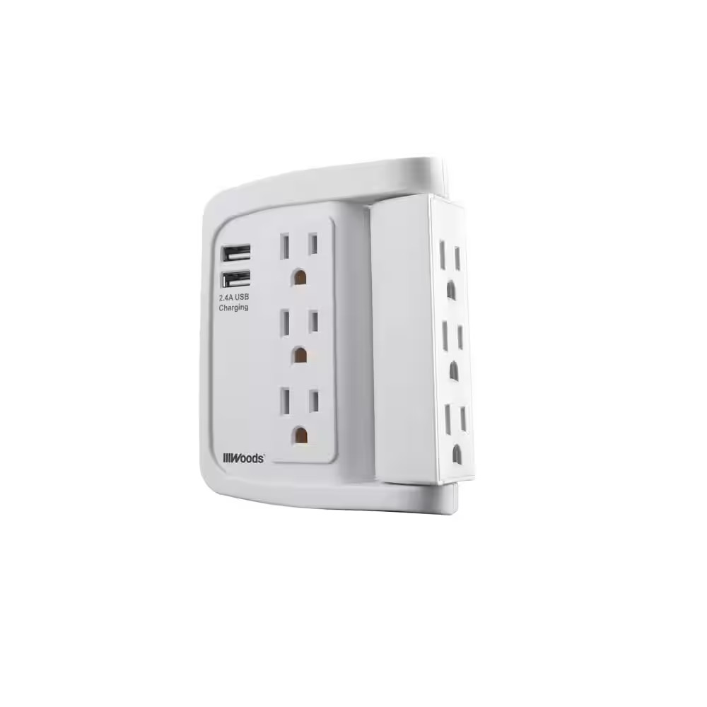 6-Outlet Surge Tap with Phone Cradle