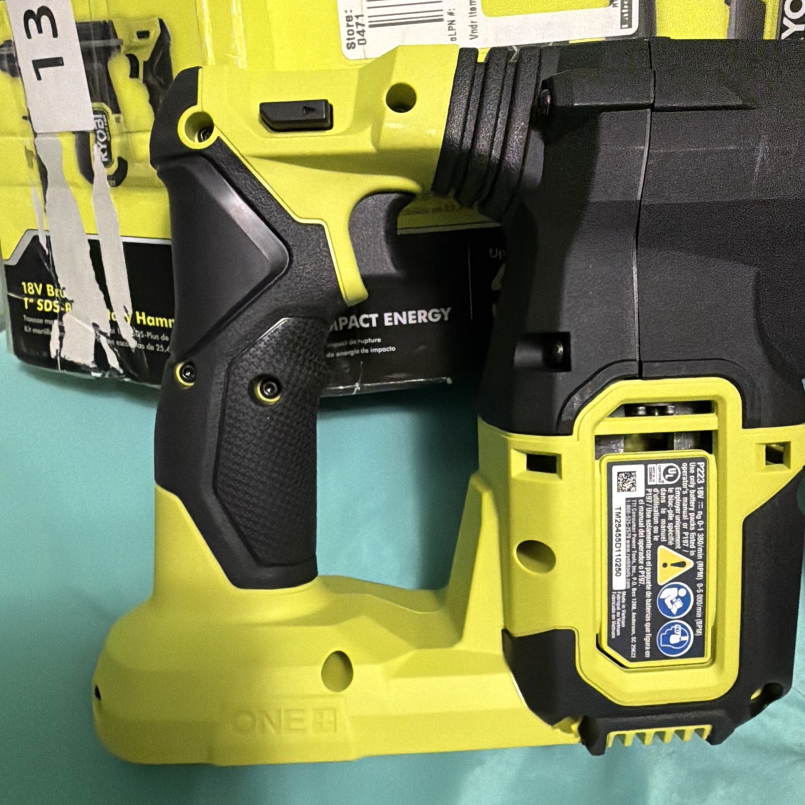 Ryobi P223 18V 1 inch Cordless Rotary Hammer Drill