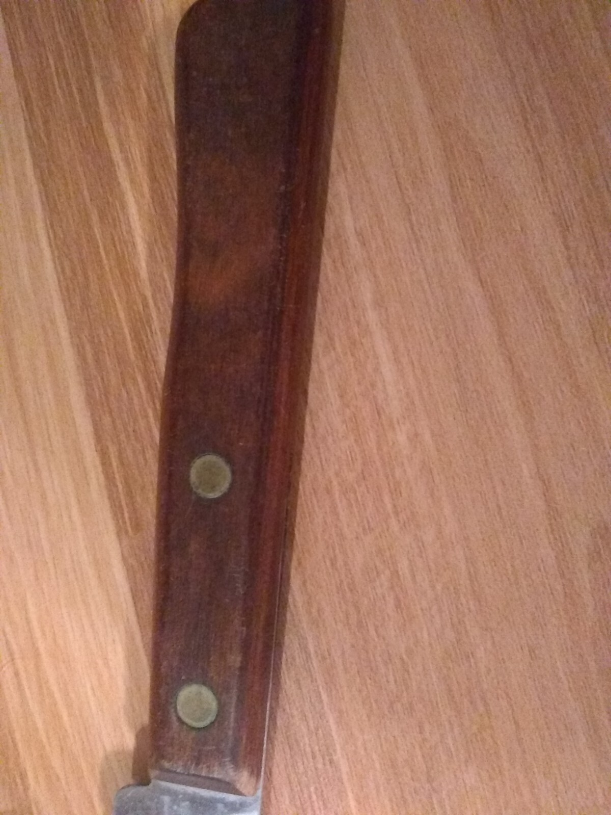 Vintage Forgecraft Knife with 8 in Blade and Wood Handle Nice Condition