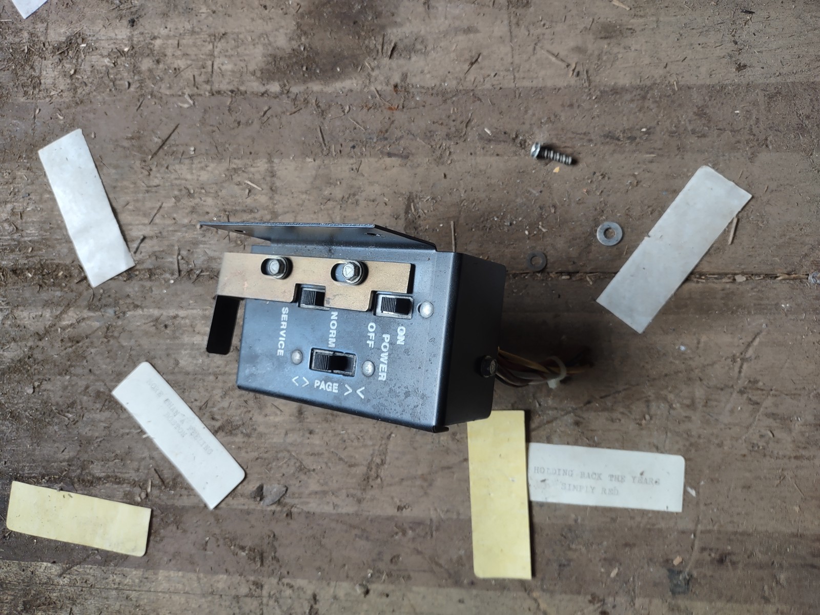 rowe arcade jukebox cd-100e service switch #30