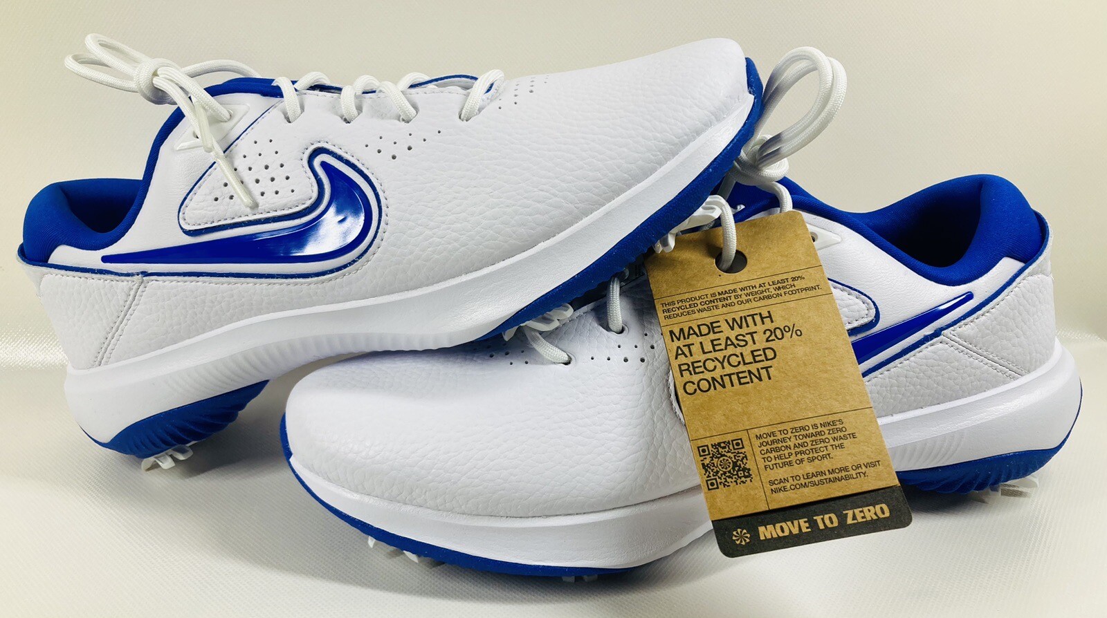 Nike Air Zoom Victory Tour 3 Men’s 8.5 Golf Shoes DV6800-140 White/Hyper Royal