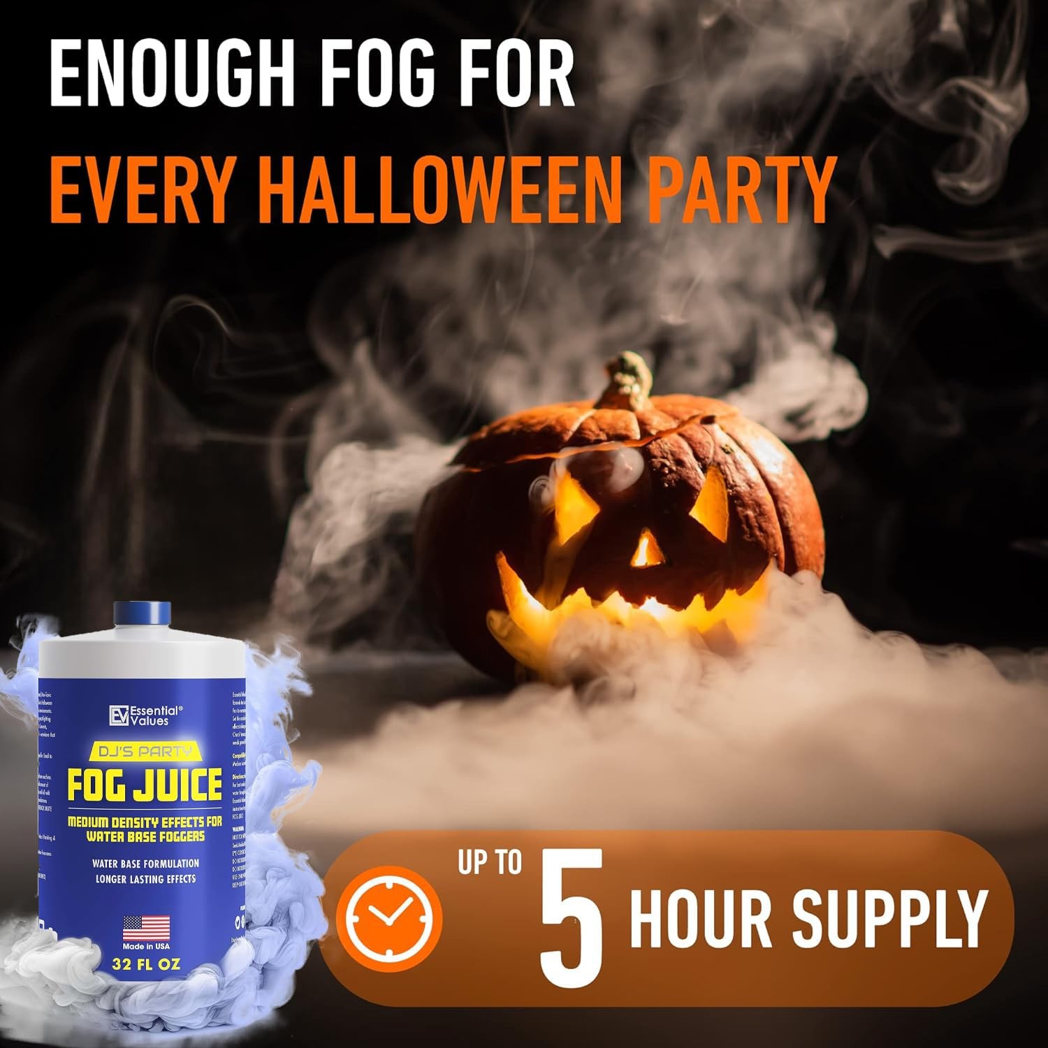 Essential Values Fog Machine Liquid - 32 fl oz - Extra High Density