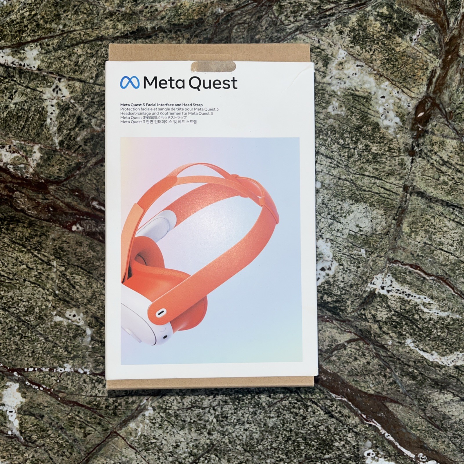 Meta Facial Interface & Head Strap for Quest 3 - Blood Orange Open Box