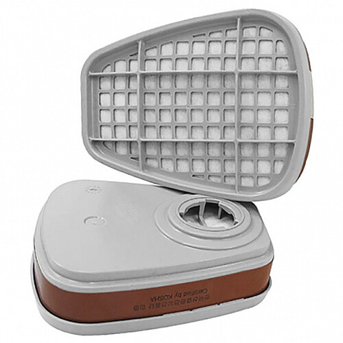 2 Pcs 3M Organic Vapor Cartridge 6001(K) for Full Facepiece FF-400/401/402/403