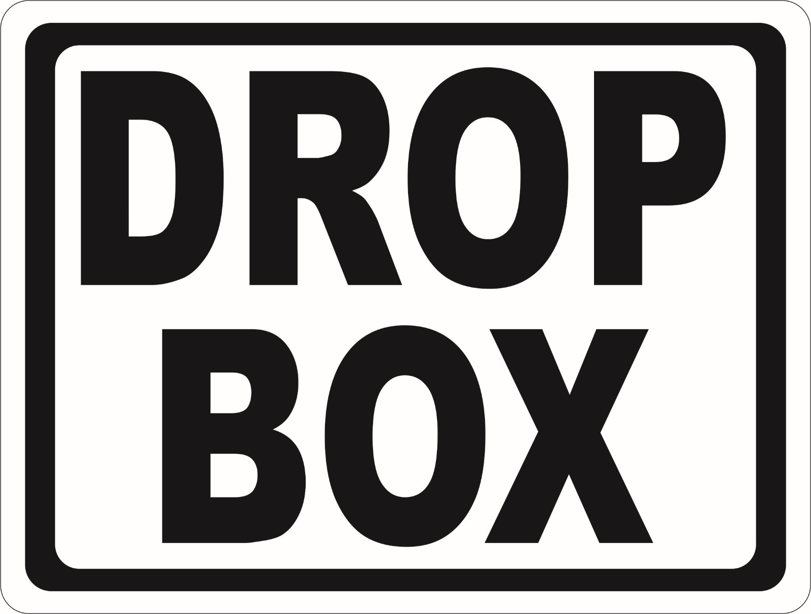 Drop Box Sign. Size Options. After Hours Drop Offs Business Signs. Night