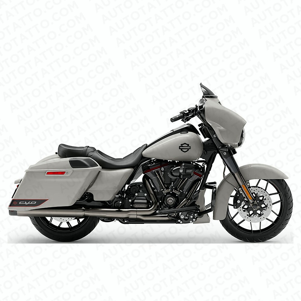 Harley CVO Custom Tank Logo Emblems, Flat Black Double Layer (set of 2)
