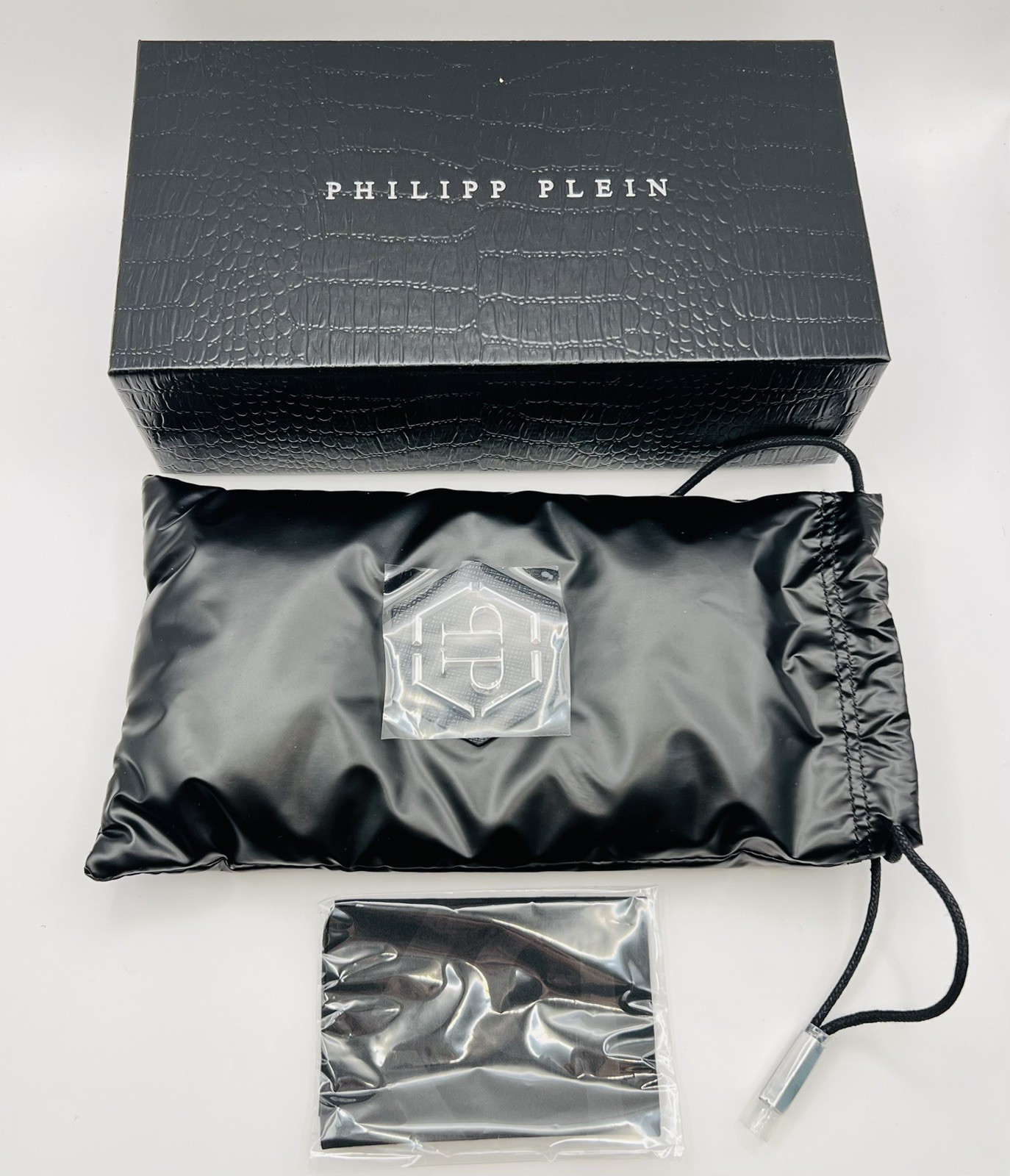 Philipp Plein case glasses case glasses sunglasses black soft bag New