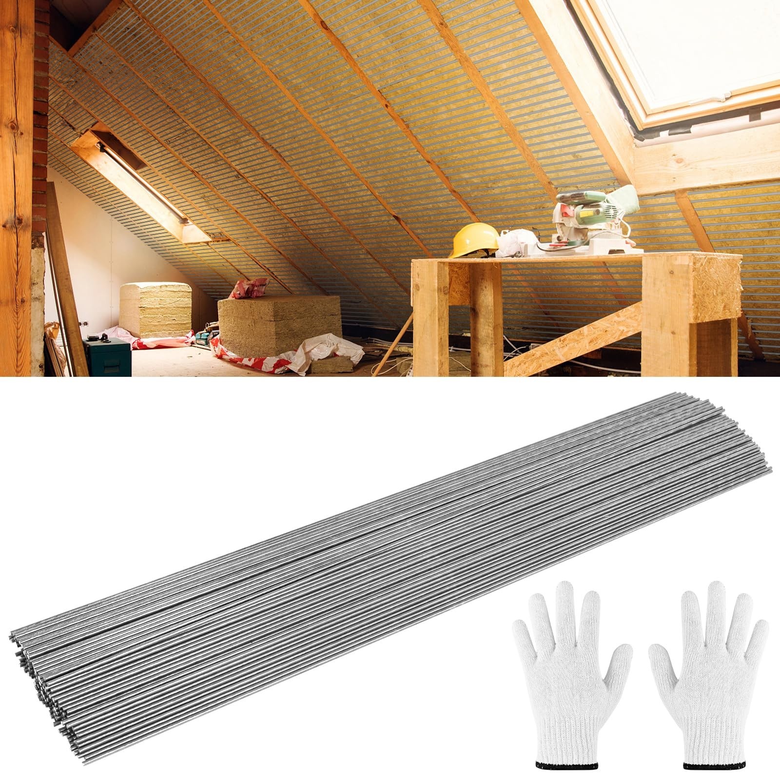 180 Pcs Insulation Support Wire - 16 Inch 1080 High Carbon Steel Insulation W...