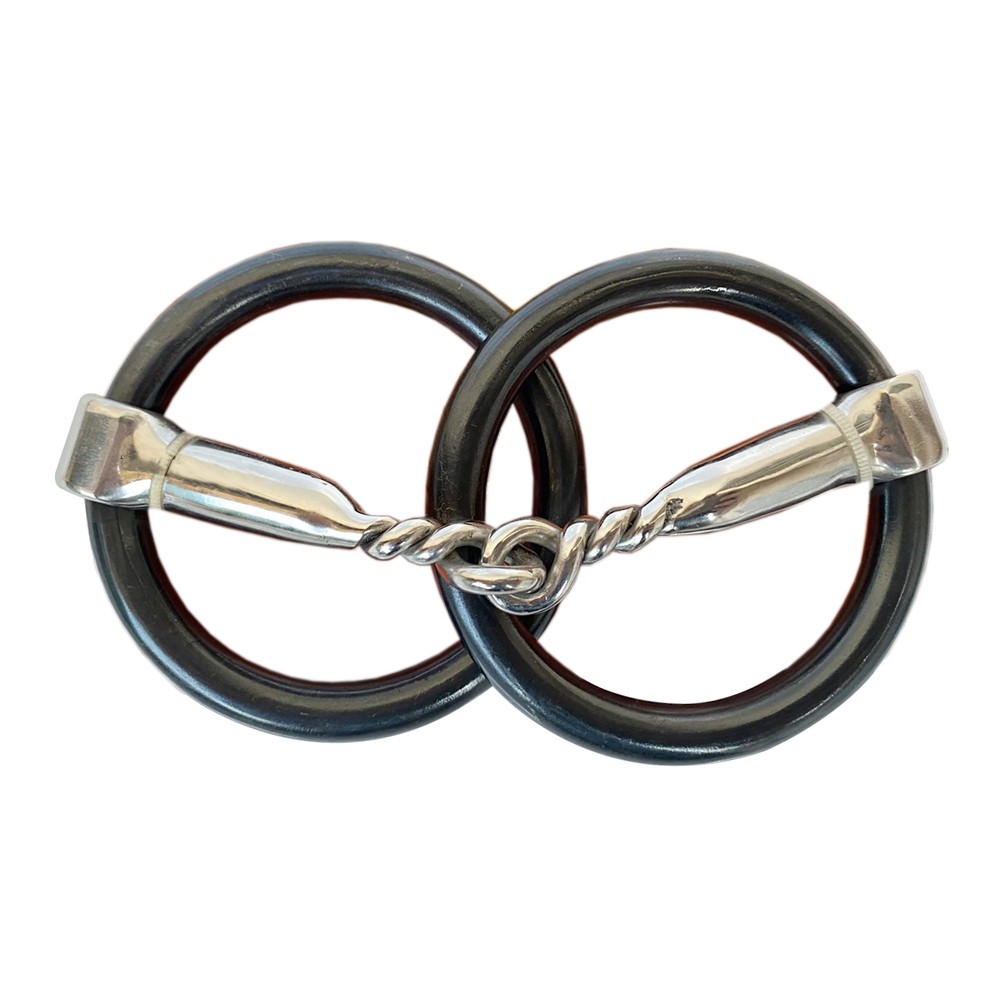 HILASON Weighted O Ring Twisted Snaffle Bit Sweet Iron Western Training