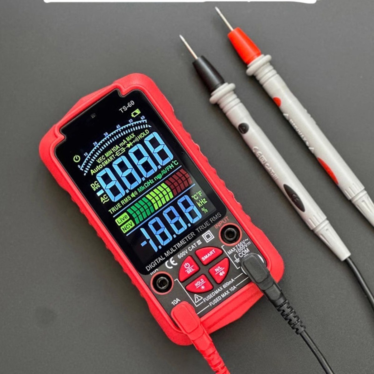 For Smart Digital Multimeter USB Rechargeable TRMS 6000 Counts ACDC Voltmeter