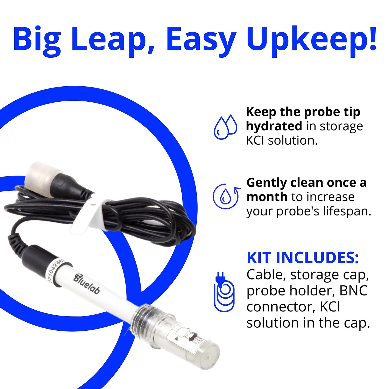 Bluelab PROBPH pH Probe for Water, Replacement Electrode for Meter,... Fast Ship