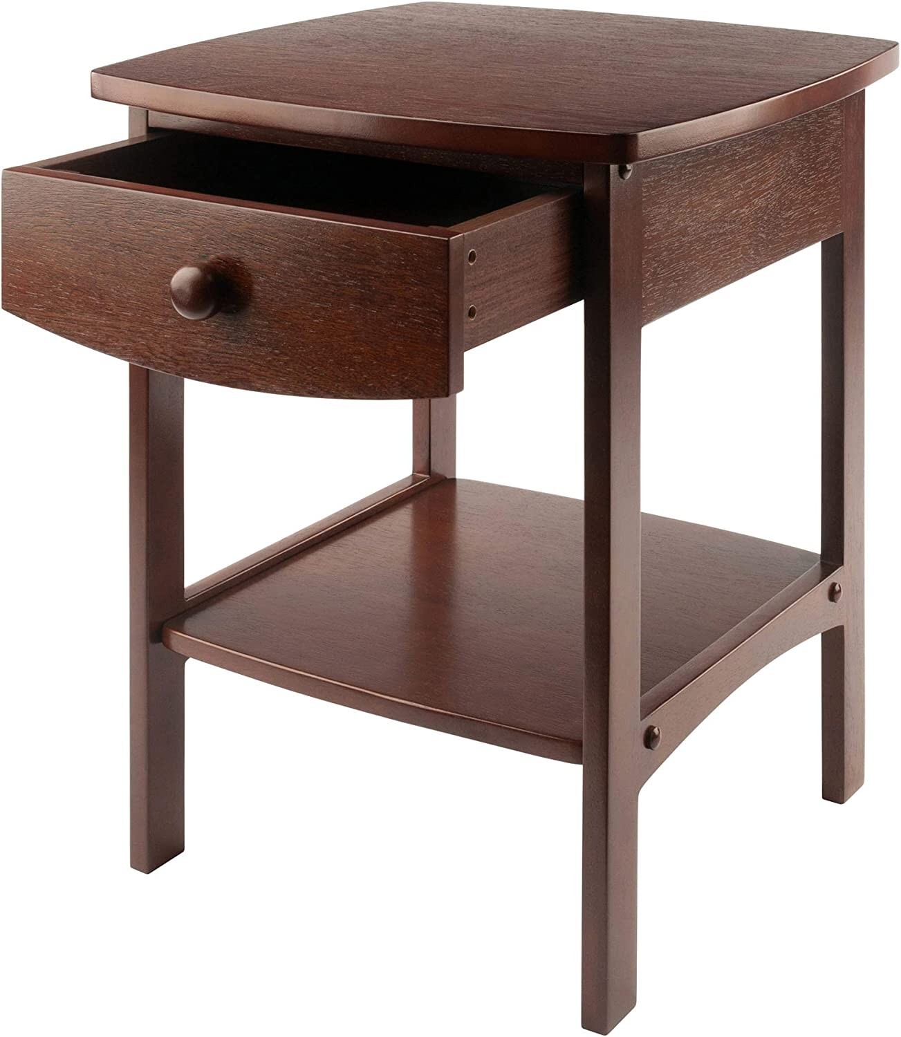 Wood Claire Accent Table, Walnut