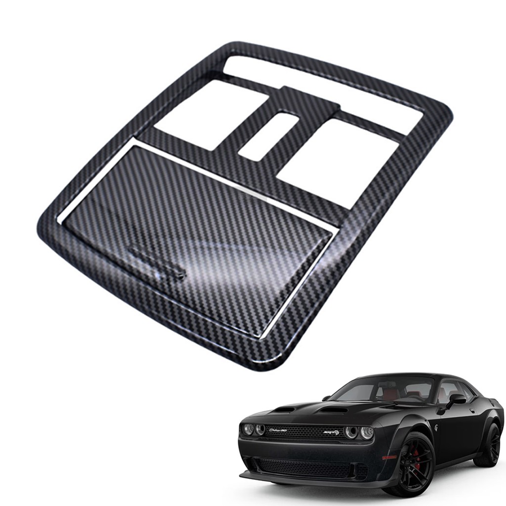 For Dodge Challenger 2010-2025 Carbon Fiber Roof Reading Light Lamp Cover Trim