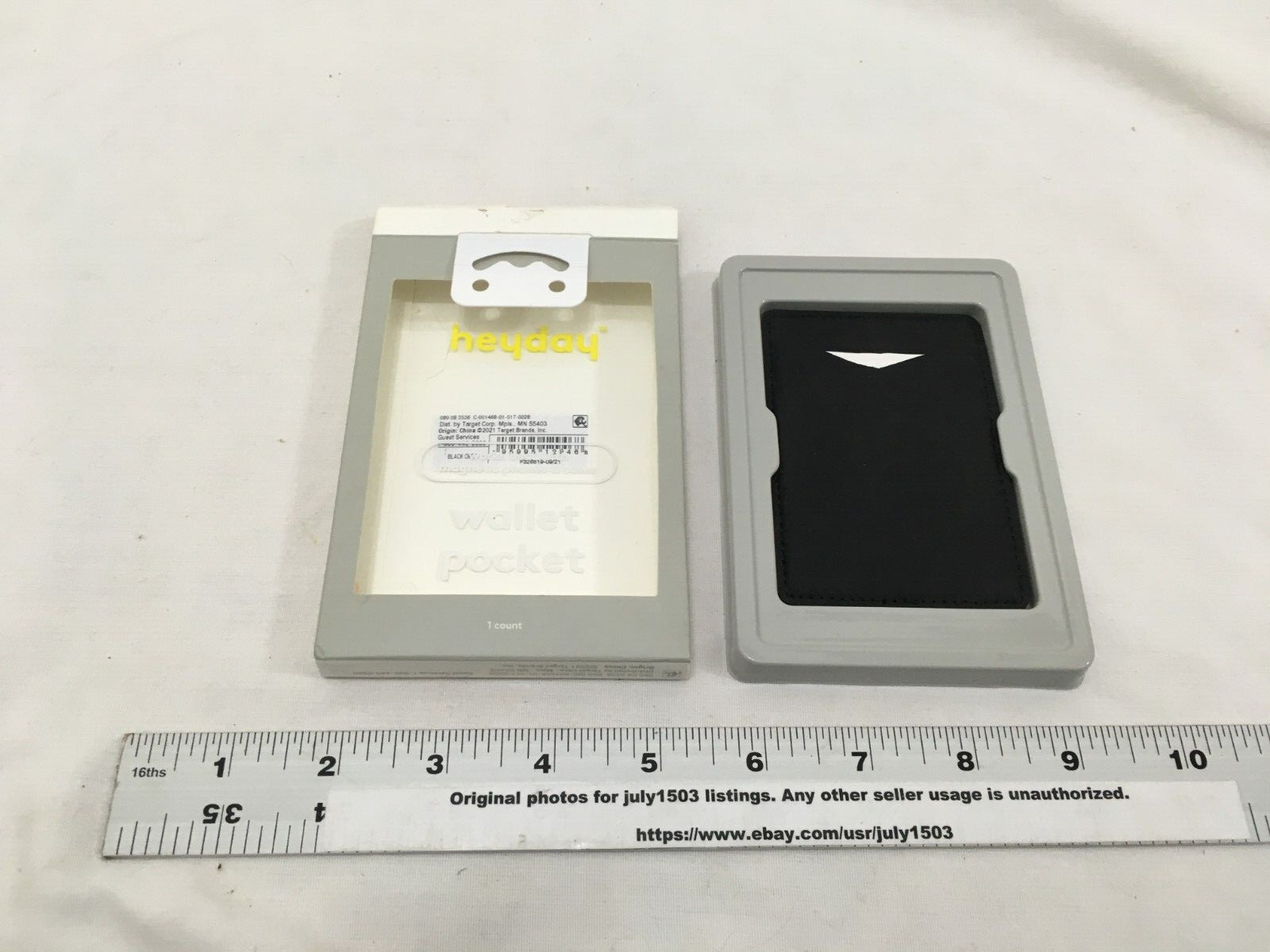 NEW Heyday Cell Phone Wallet Pocket w/ MagSafe - Holds 3 Cards - BLACK CROC (ob)