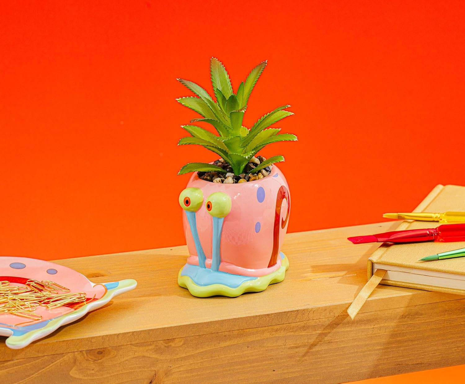 Nickelodeon Spongebob Squarepants Gary Mini Planter with Artificial Succulent