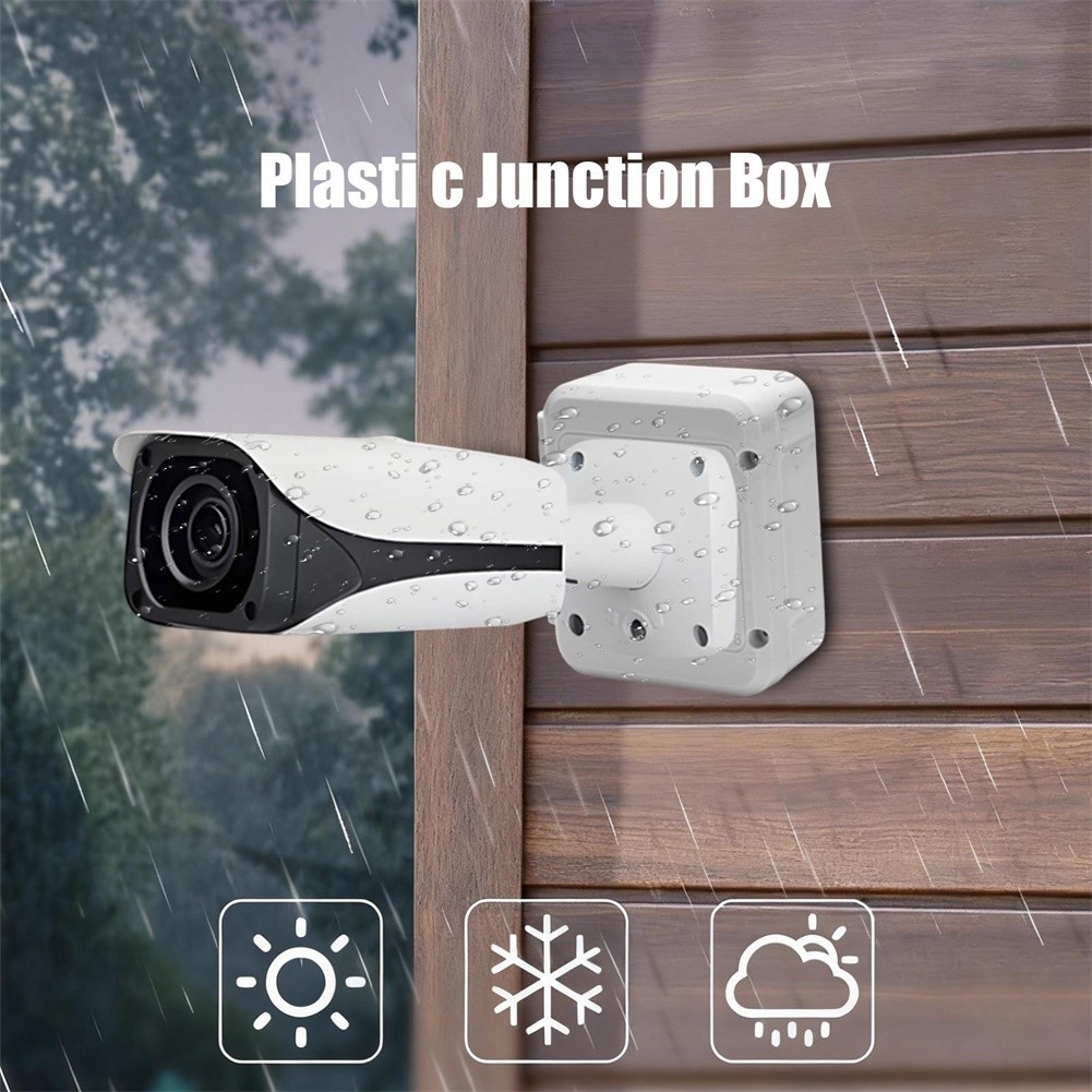 White ABS Waterproof Box for Camera Power Supply and Network Cables For Outdoor