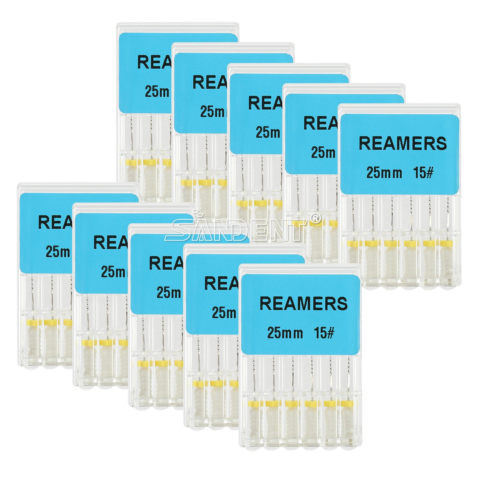 60Pcs Dental Endo Root Canal Files Reamers Hand Use Stainless Steel 25mm #15 SSR