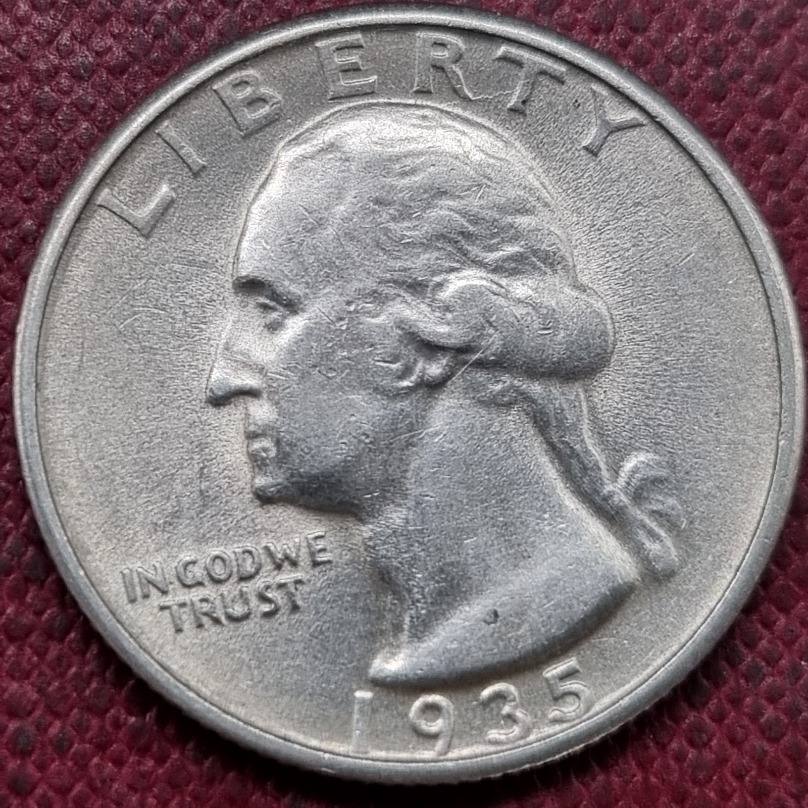 1935 Washington Quarter 25c High Grade UNC Uncirculated #99591