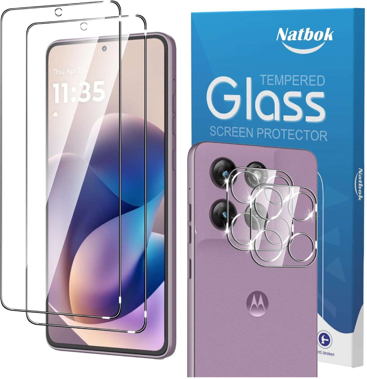2+2 Pack for Moto G Stylus 2026/2025 Screen Protector with Camera Lens Protector