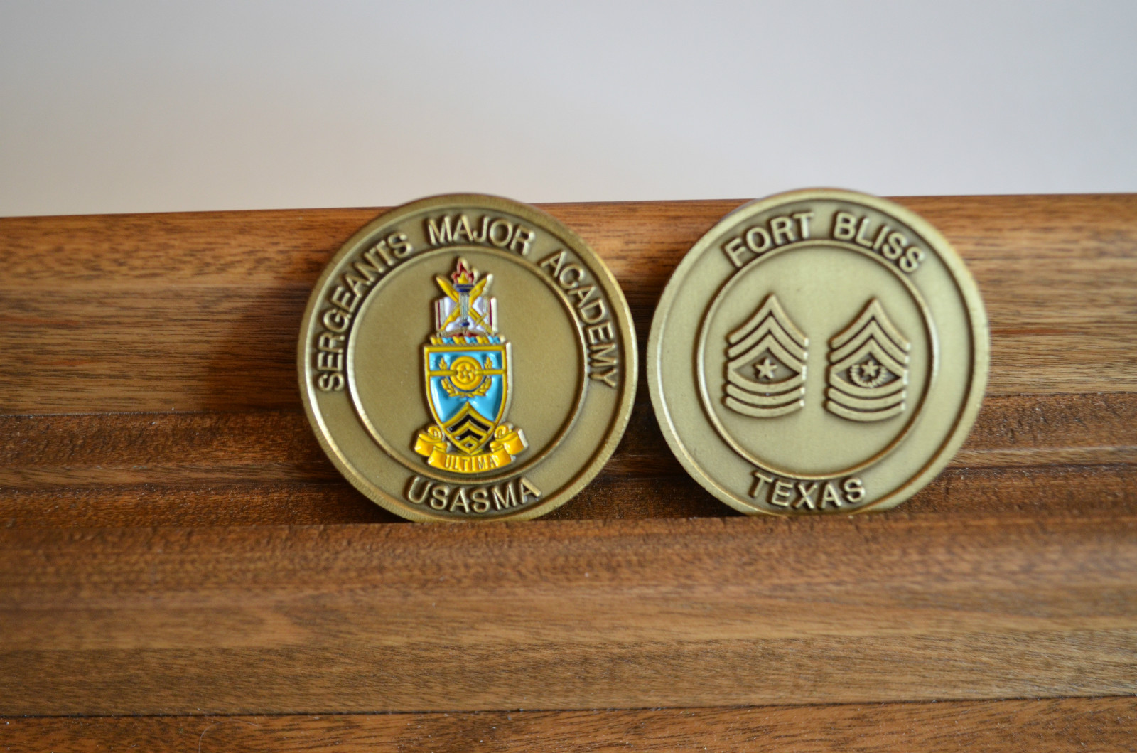 SERGEANTS MAJOR ACADEMY FT. BLISS TEXAS CHALLENGE COIN 1 1/2 inches