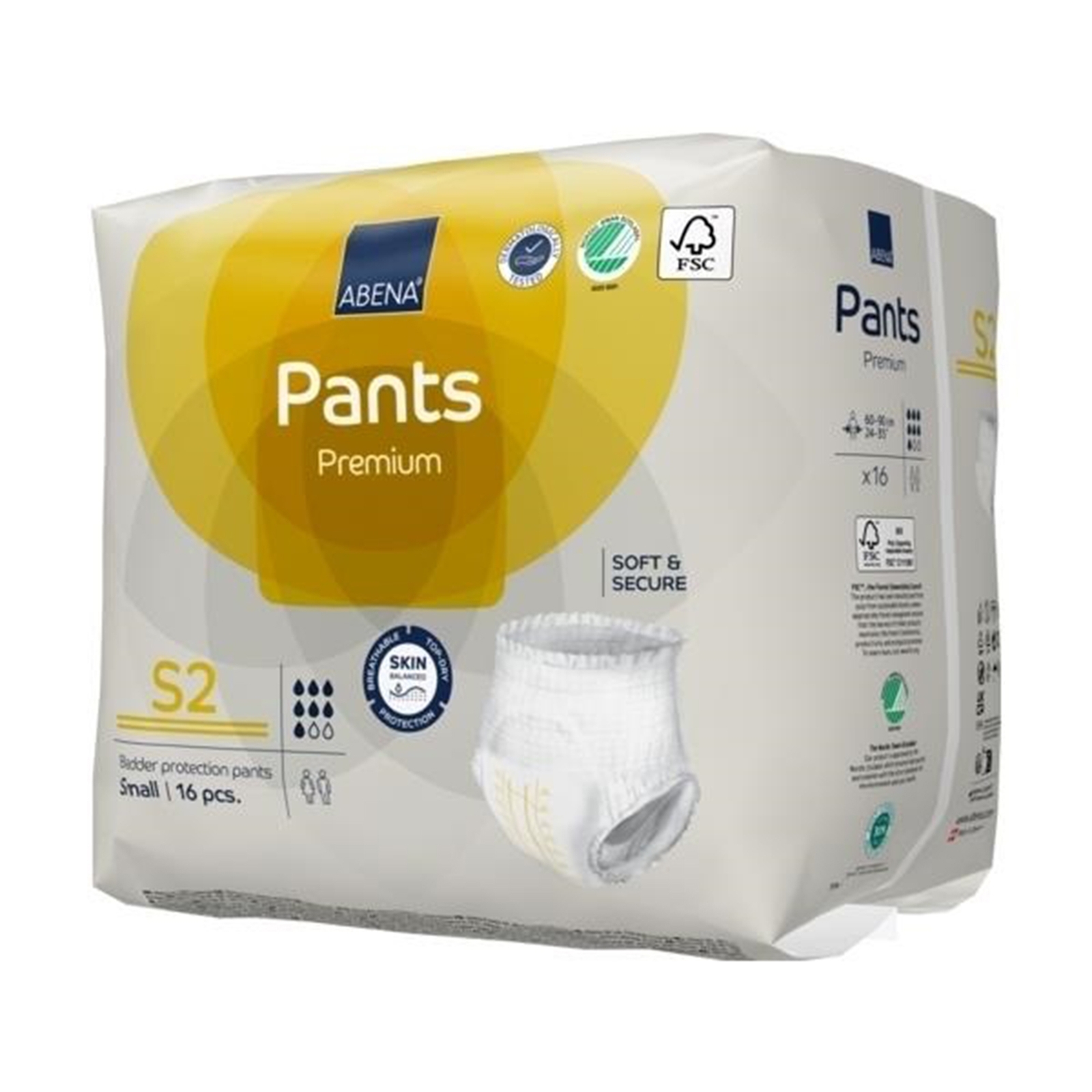 Abena Disposable Underwear Small 16 Ct