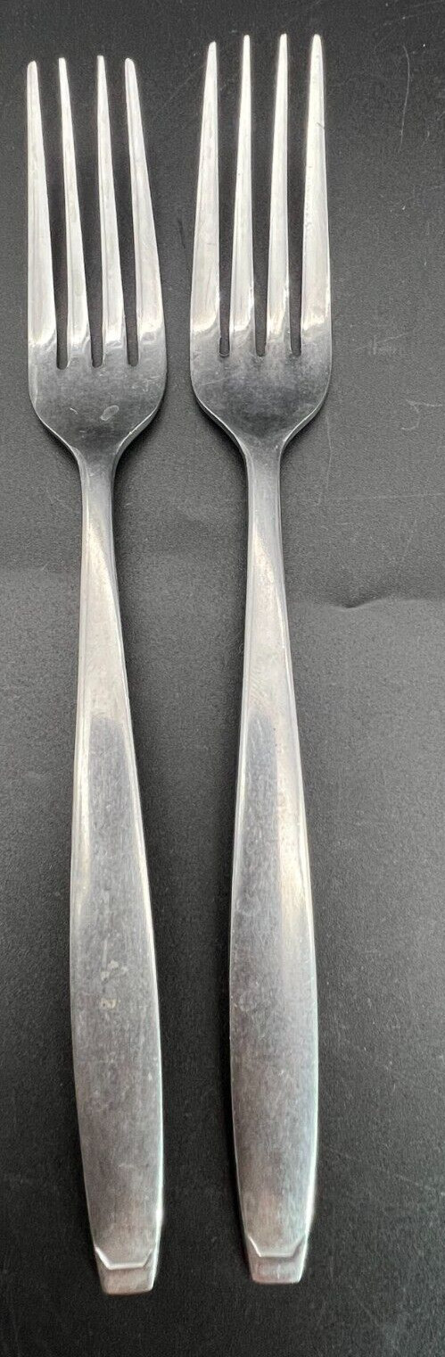 Pair Vintage Stainless-Steel Japan Flatware Fantasy Dinner Fork