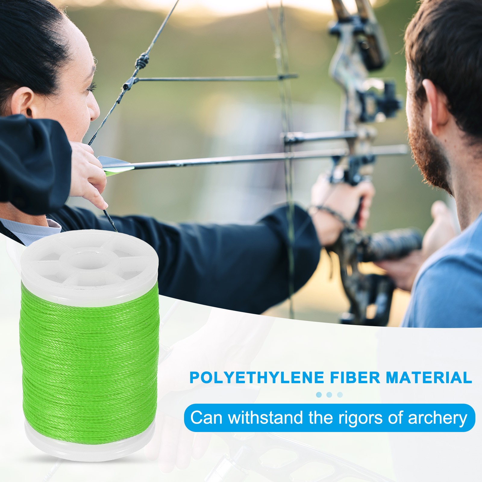 Archery Bow String Serving Thread Jig 0.02" Dia Bowstring Thread Grass Green
