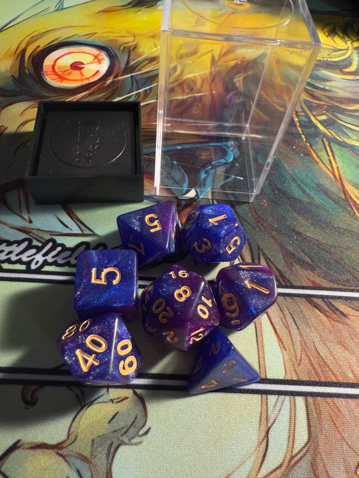 7 Piece Polyhedral Dice Set For Tabletop Gaming. (NEW), Includes Case!!! (D03)