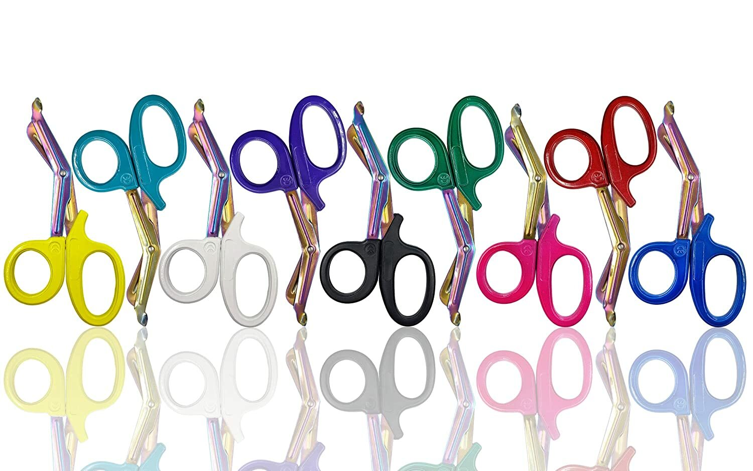 Cynamed EMT Shears 7.25" Stainless Steel with Multi Color Rainbow Titanium Coat