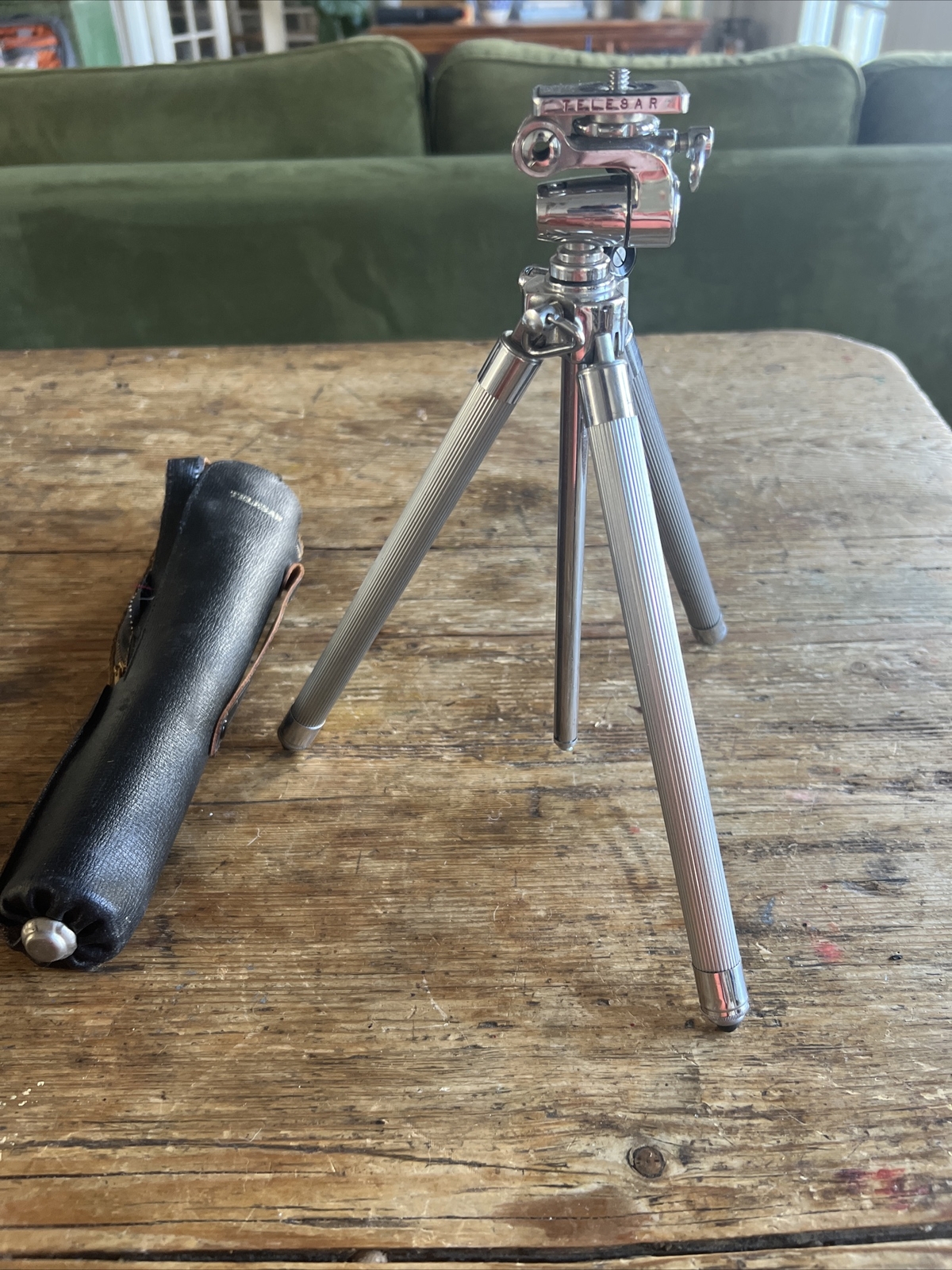 Chrome TELESAR Elevating Tripod 9 Sections to 52” w/ Original Bag
