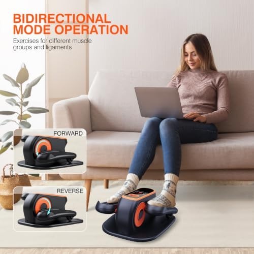 Under Desk Elliptical Machine Quiet Electric Leg Exerciser 12 Speeds Remote