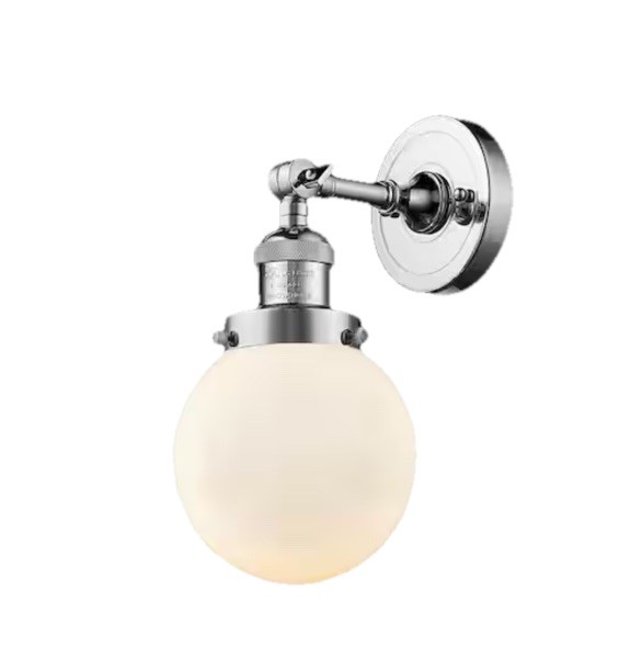 Innovations 203-PC-G201-6 1 Light Sconce, Polished Chrome New