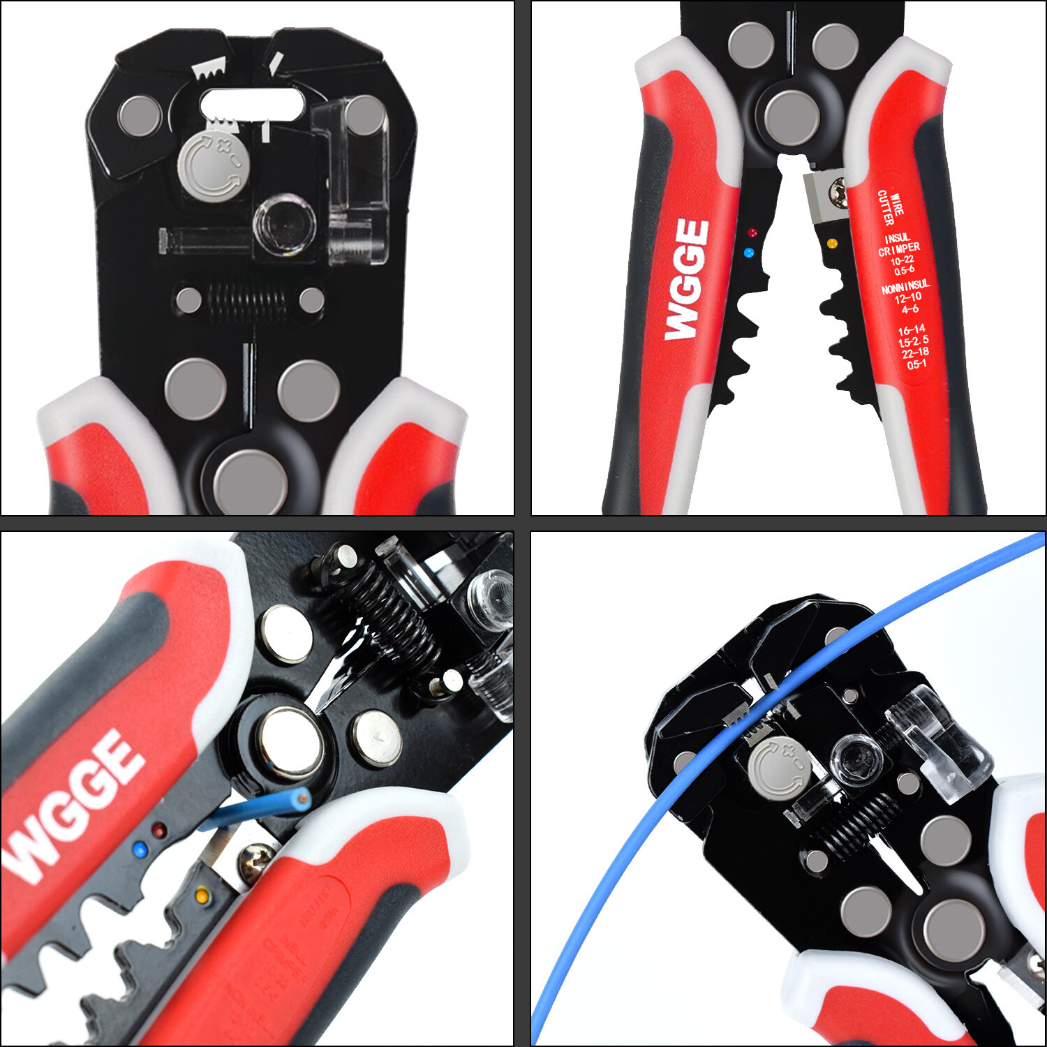 WGGE 014 Self-Adjusting Insulation Wire Stripper/cutter/crimper tool 8"