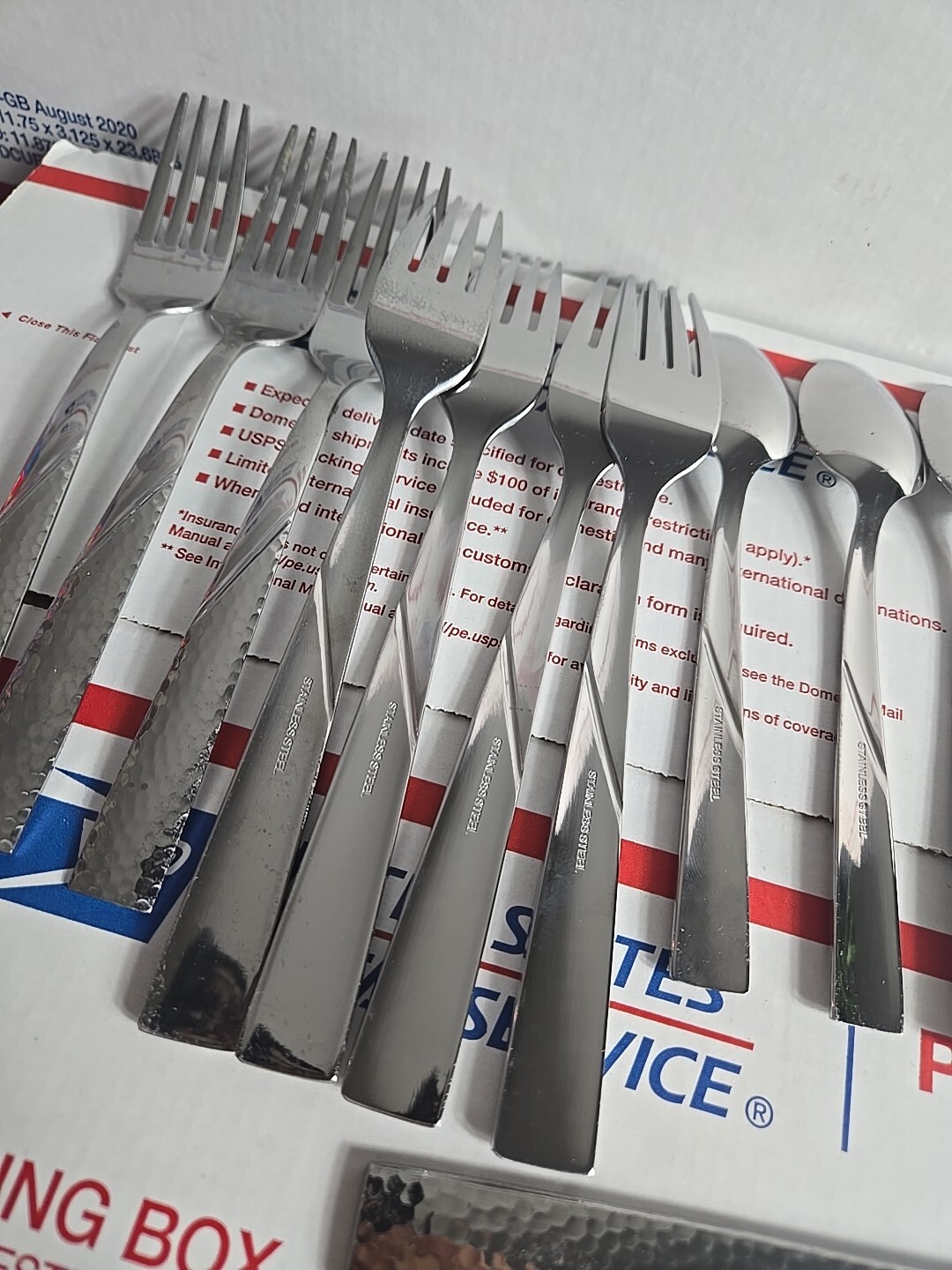 FLATWARE 19 pieces PFALTZGRAFF stainless LORING Hammered Flatware