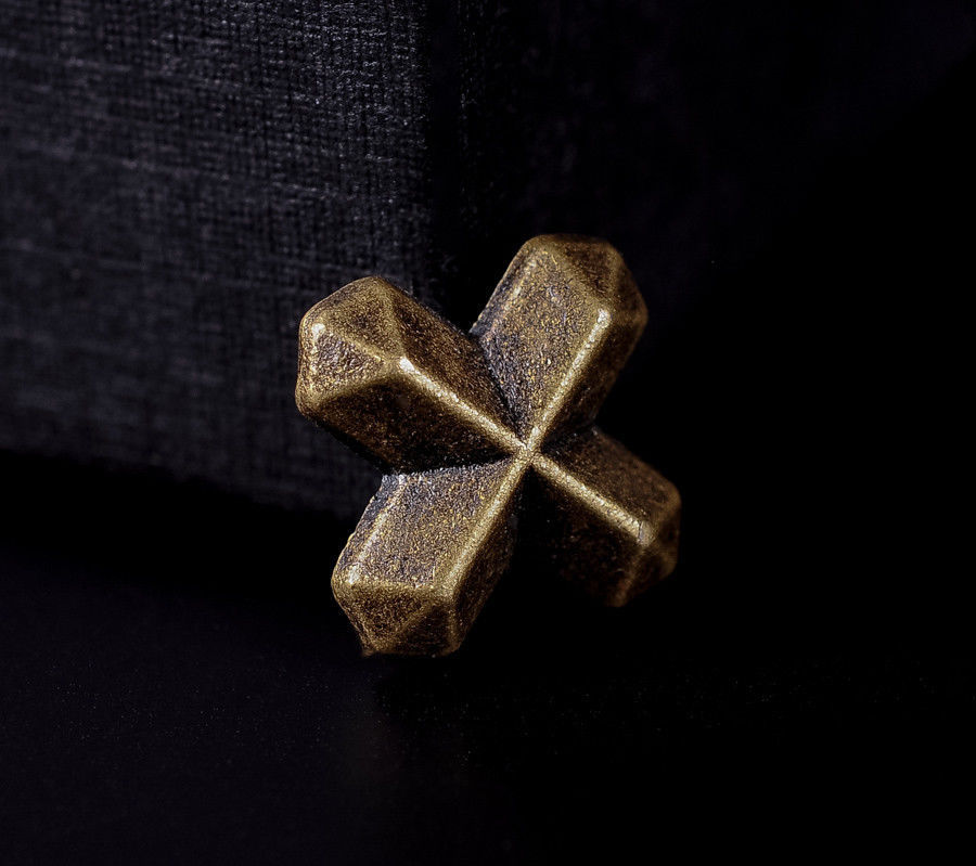 30pc 15*12MM DIY COPPER ALLOY CROSS BUTTON CONCHO STUD RIVET LEATHER CRAFT BIKER