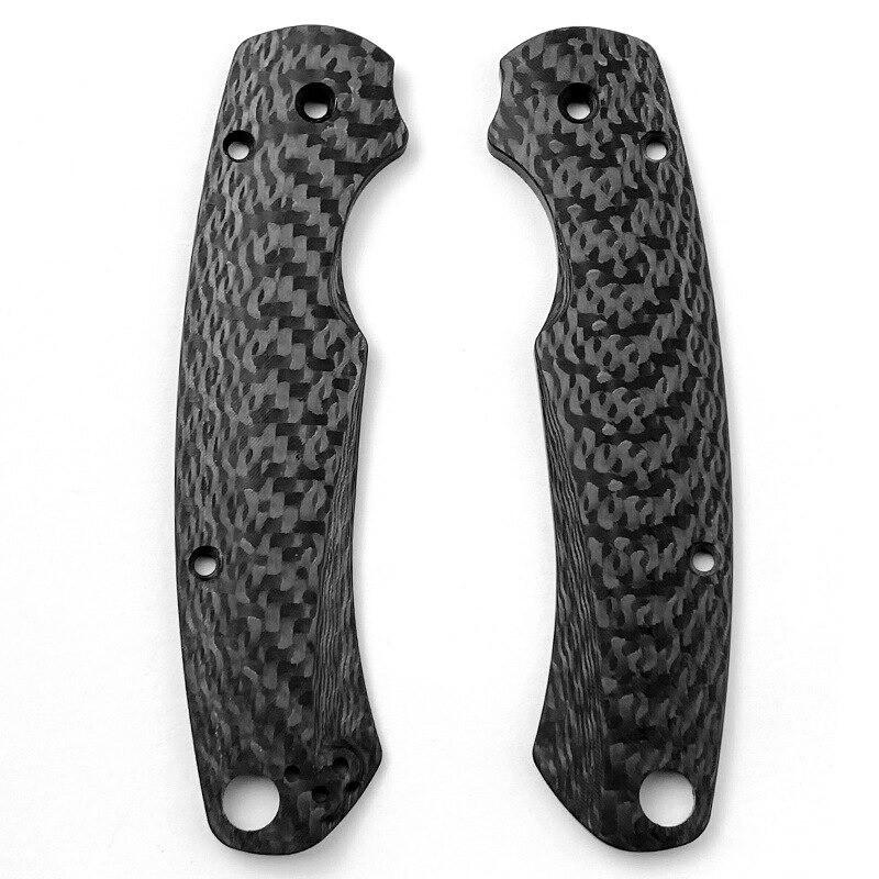 1 Pair 3k Carbon Fiber Grip Handle Scales for Spyderco Paramilitary 2 Para2 C81
