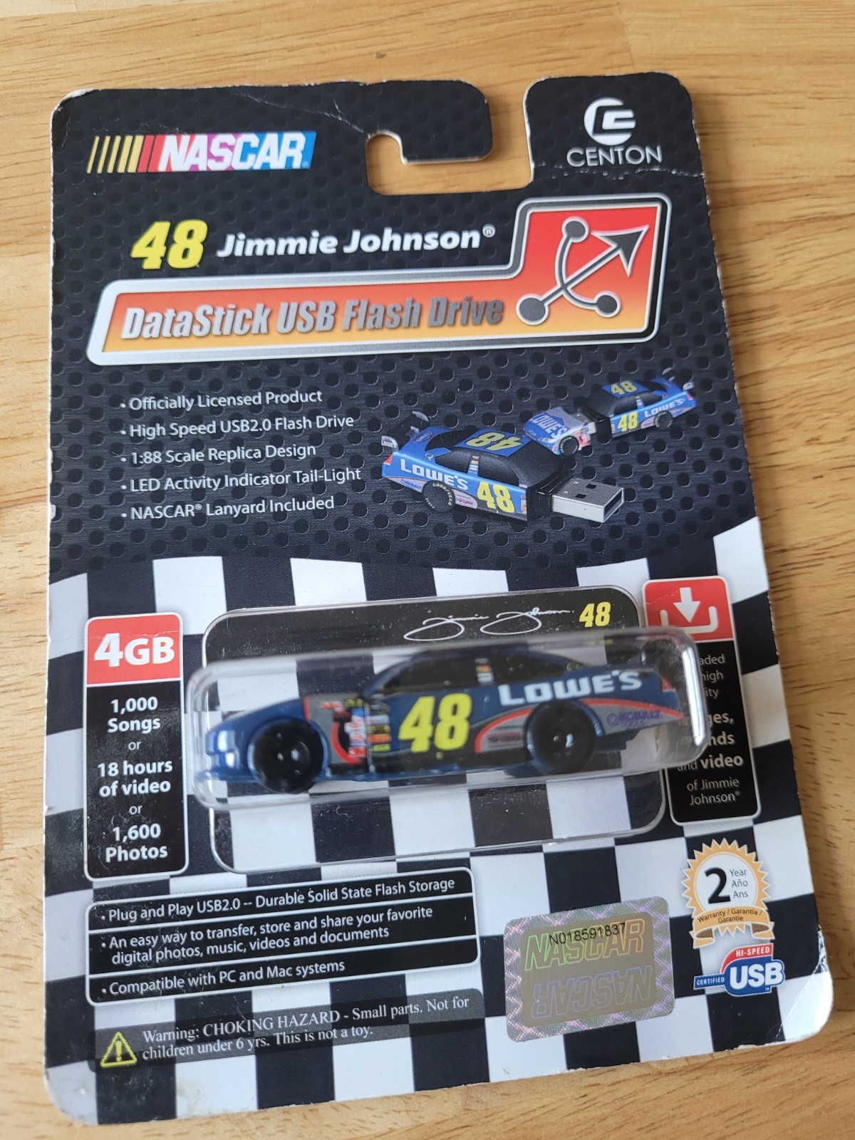 DataStick Flash Drive USB 48 Jimmie Johnson Edition NASCAR 2008 - NOS - Sealed