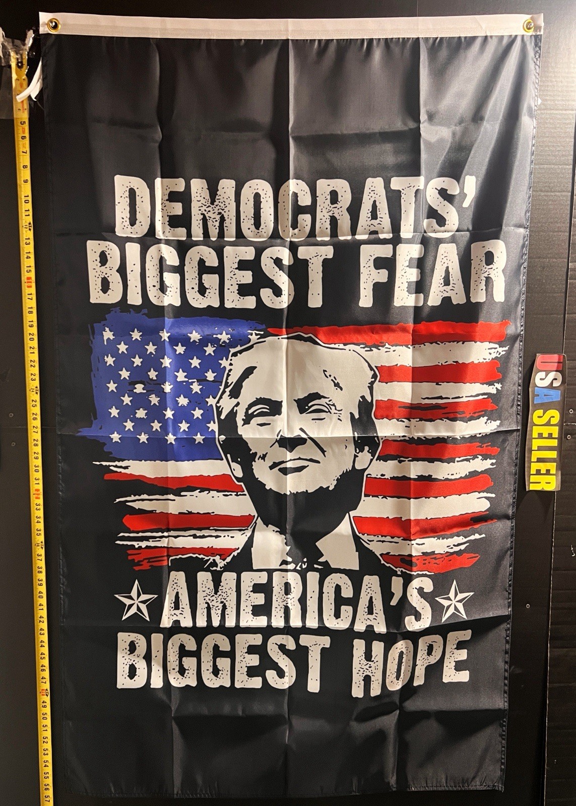 Donald Trump Dems Biggest Fear Flag FREE USA SHIP MAGA Man Cave America Sign 3x5
