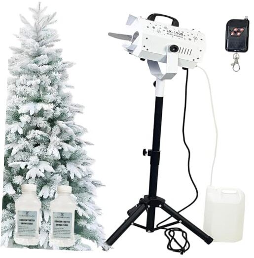 Large 1500W Snow Machine with Manual & Wireless Remote Control - Large Output
