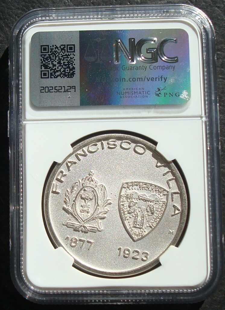 Mexico Rare Medal Francisco Villa Silver NGC67