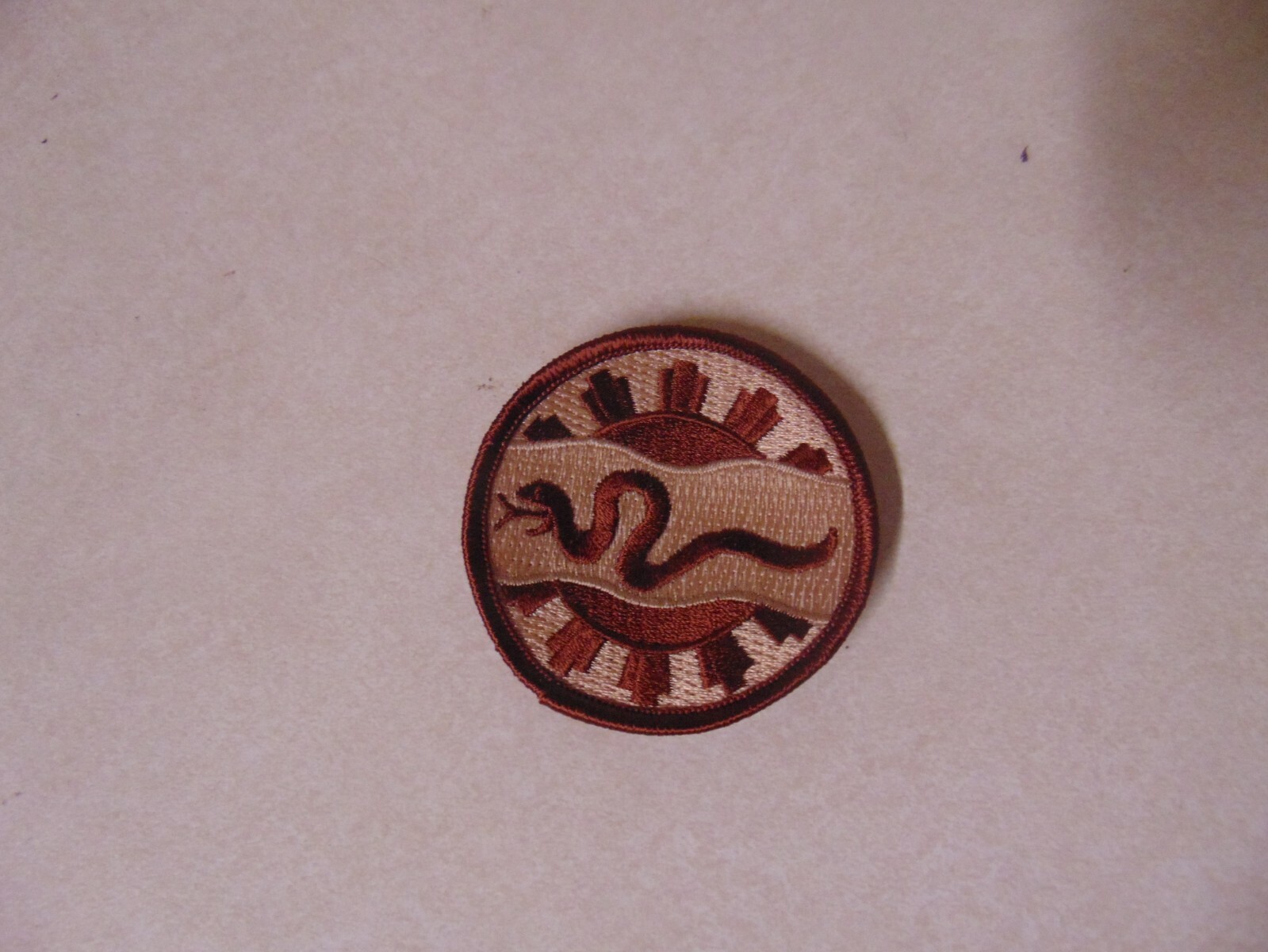 MILITARY PATCH SEW ON SHOULDER SUBDUED US ARMY DESERT TAN 116TH ARMORED CAVALRY