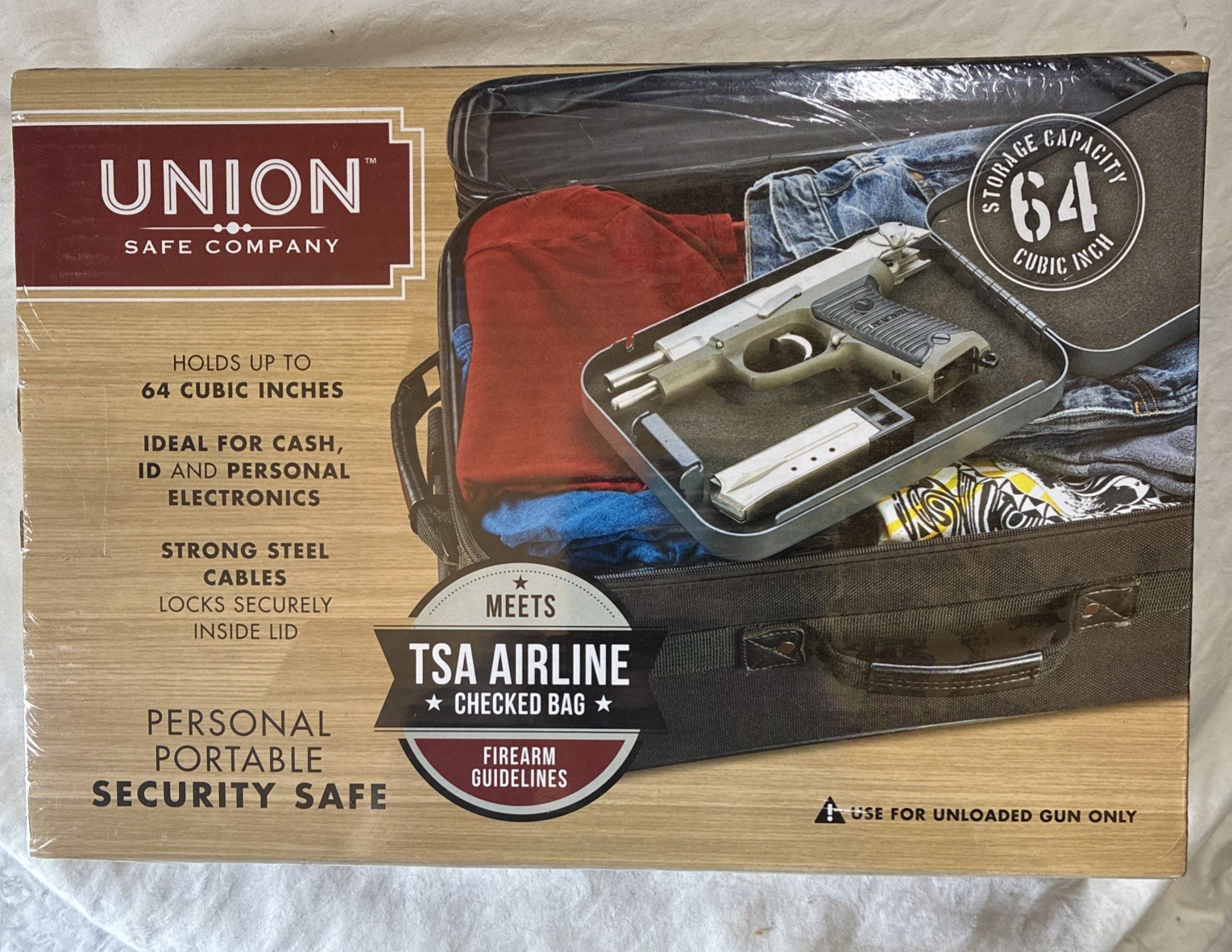 Union Portable Security Safe - TSA Approved - Sealed - NIB