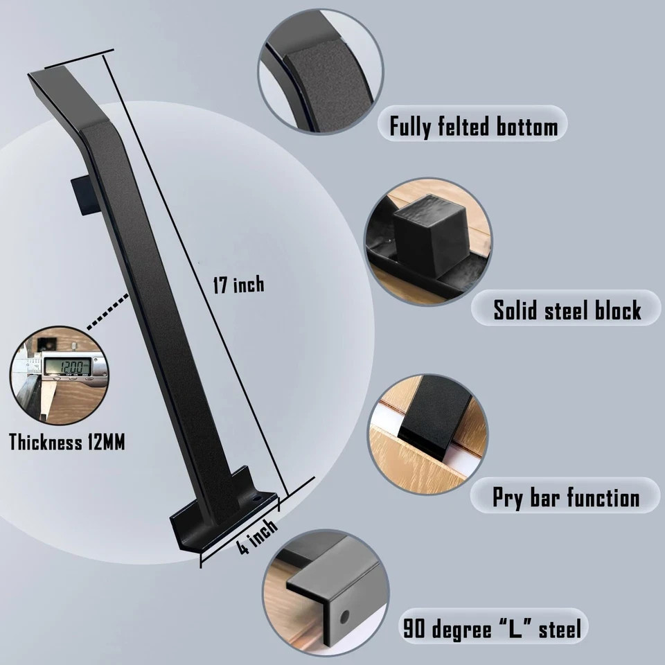 Heavy Duty Pull Bar And Pry Bar Flooring Tools Weight 3.7lb | Solid Square Steel