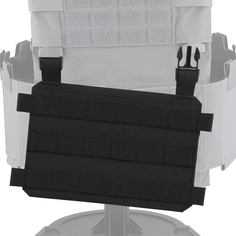 Tactical MOLLE Carrier Front Panel Flap Swift Clip Placard for Vest Chest Rig BK