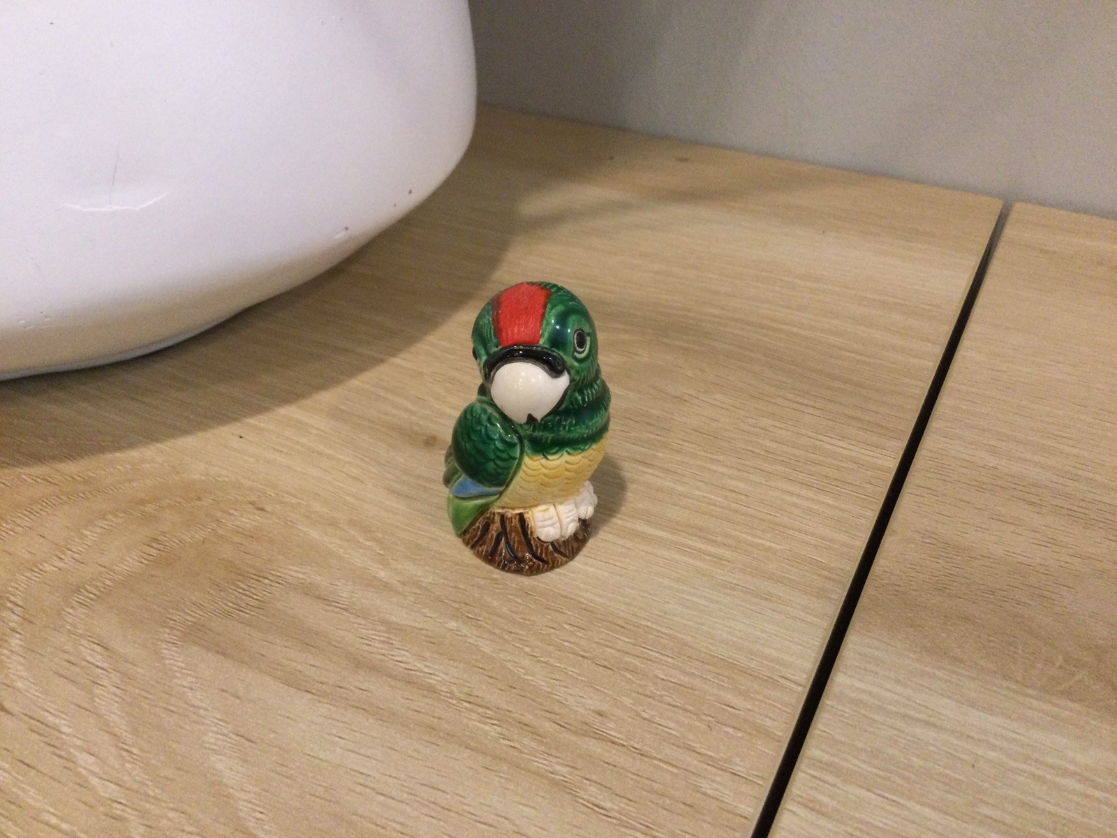Colorful PARROT COAD PERU CLAY POTTERY BIRD FIGURINE